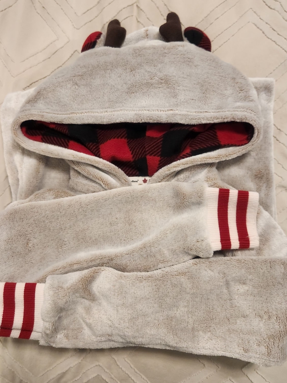 Cozy Hooded Kid's Pullover Jumpsuit- Great For Pj or Halloween Costume